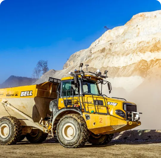 Articulated dump truck manufactured by Surbhi Earthmover for heavy earthwork transport